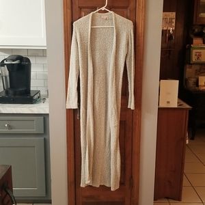 Women's Merona long knitted cream cardigan size medium